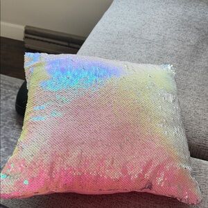Iridescent Sequin Throw Pillow